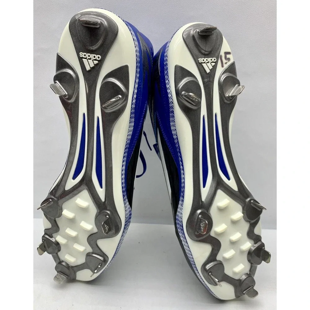 Baseball Cleats Adidas Sz 17 Power Alley 3 Blue Black White & Silver New w/o Box